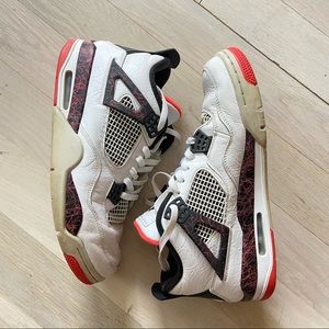 Nike Air Jordan 4 Retro Red Black and White